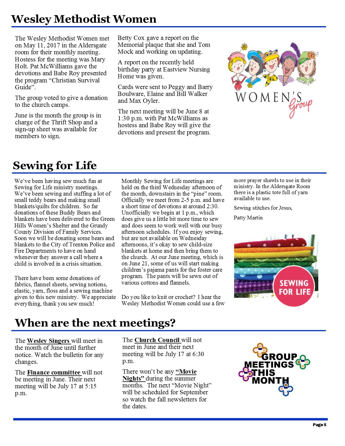 June 5 newsletter